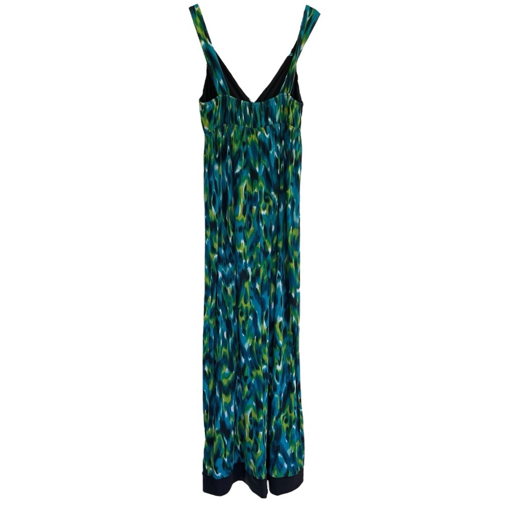 AB Studio Green Blue Long Sleeveless Maxi Dress Size S